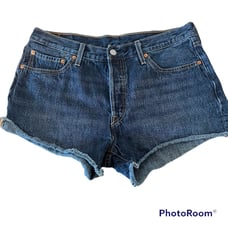Shorts levis dark wash 501 raw hem 32W