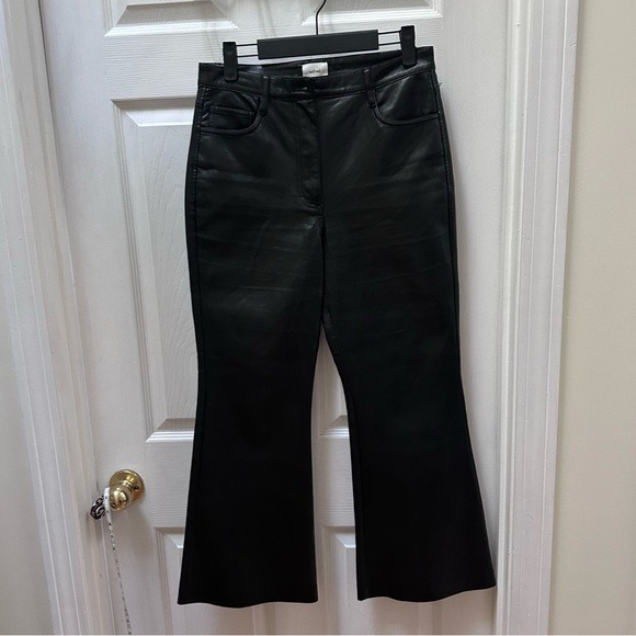 Aritzia Wilfred The Melina Flare Pant Black faux leather 6