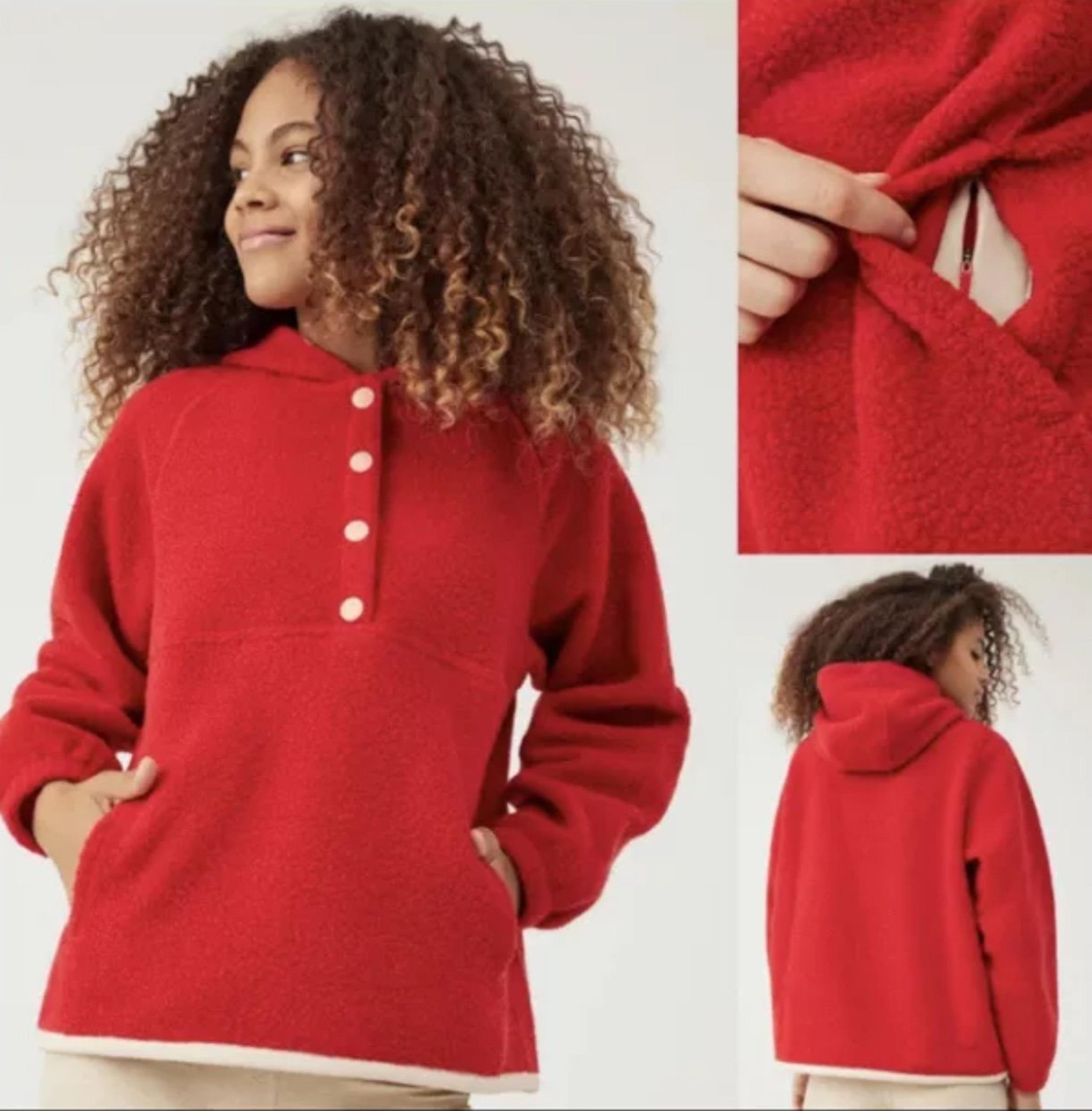 Outdoor Voices Women’s Mega Fleece Snap Up Hoodie, Size XS