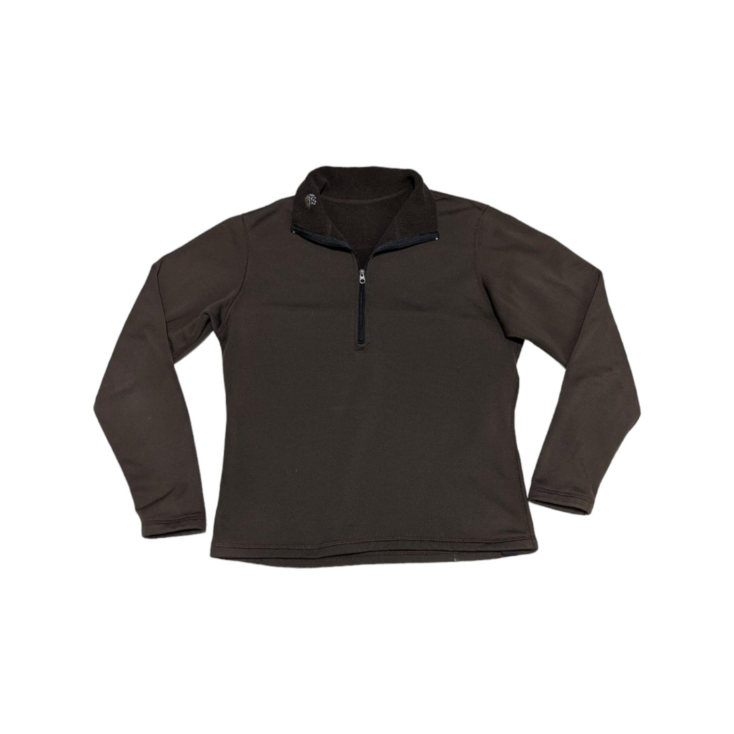 Mountain Hardwear 1/4 Zip Fleece Pullover Reversible Long Sleeve Brown Gorpcore