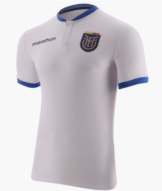 Marathon Authentic Ecuador Team Soccer White Pre Match Polo Shirt Men’s Sz: L
