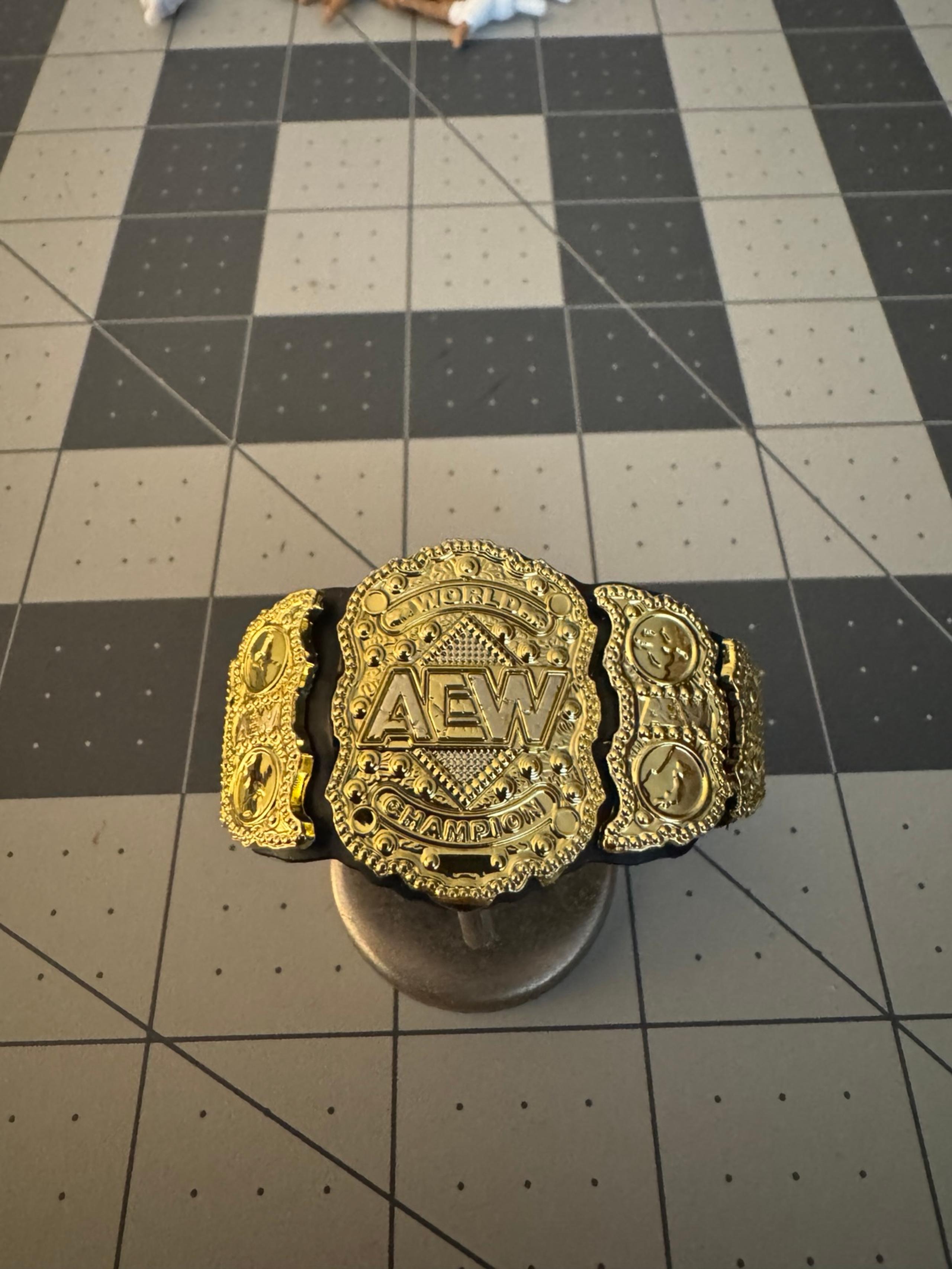 Jazewares AEW world heavyweight championship action figure belt
