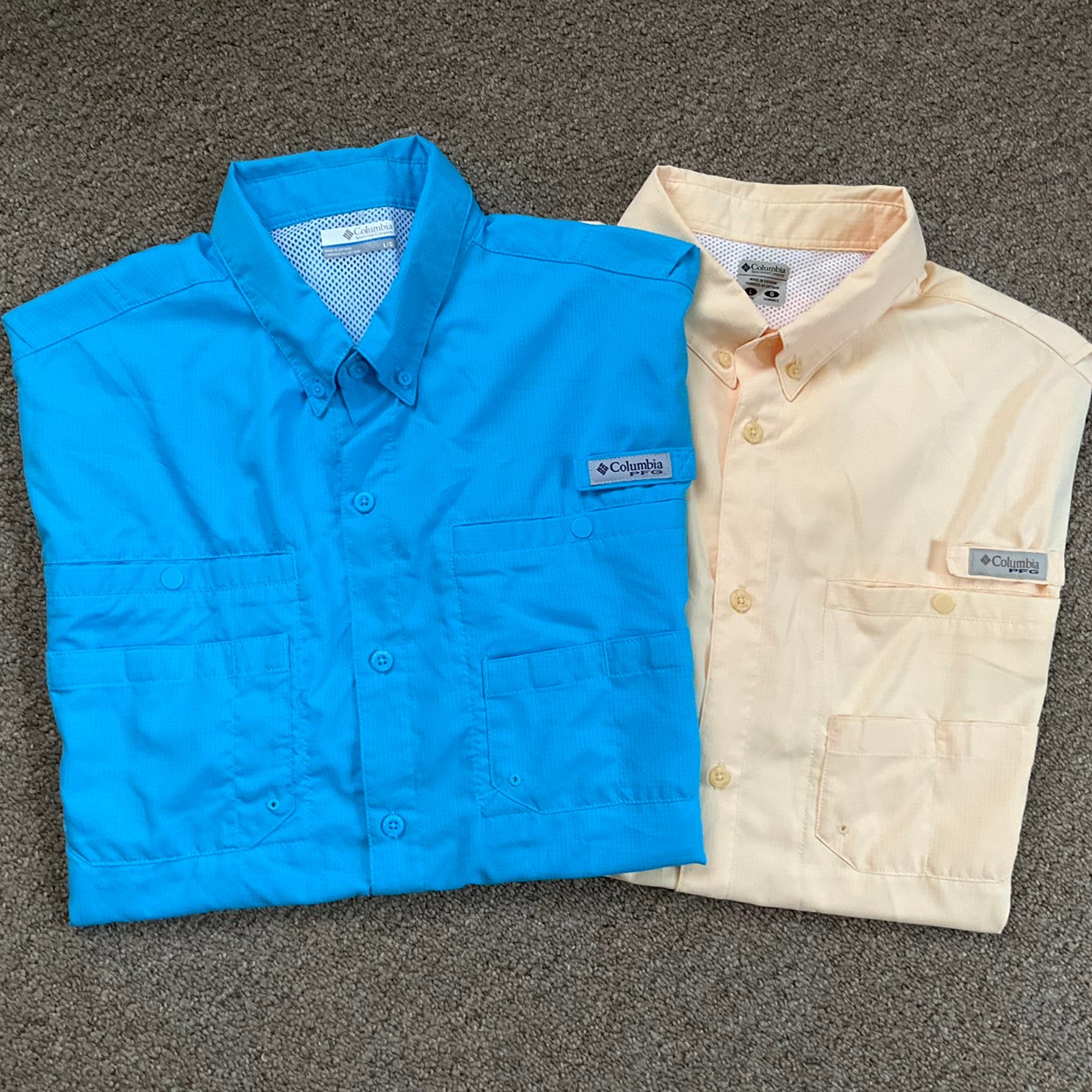 NWOT Columbia PFG mens Large SS Vented Omni-Shade Fishing Shirt Bundle