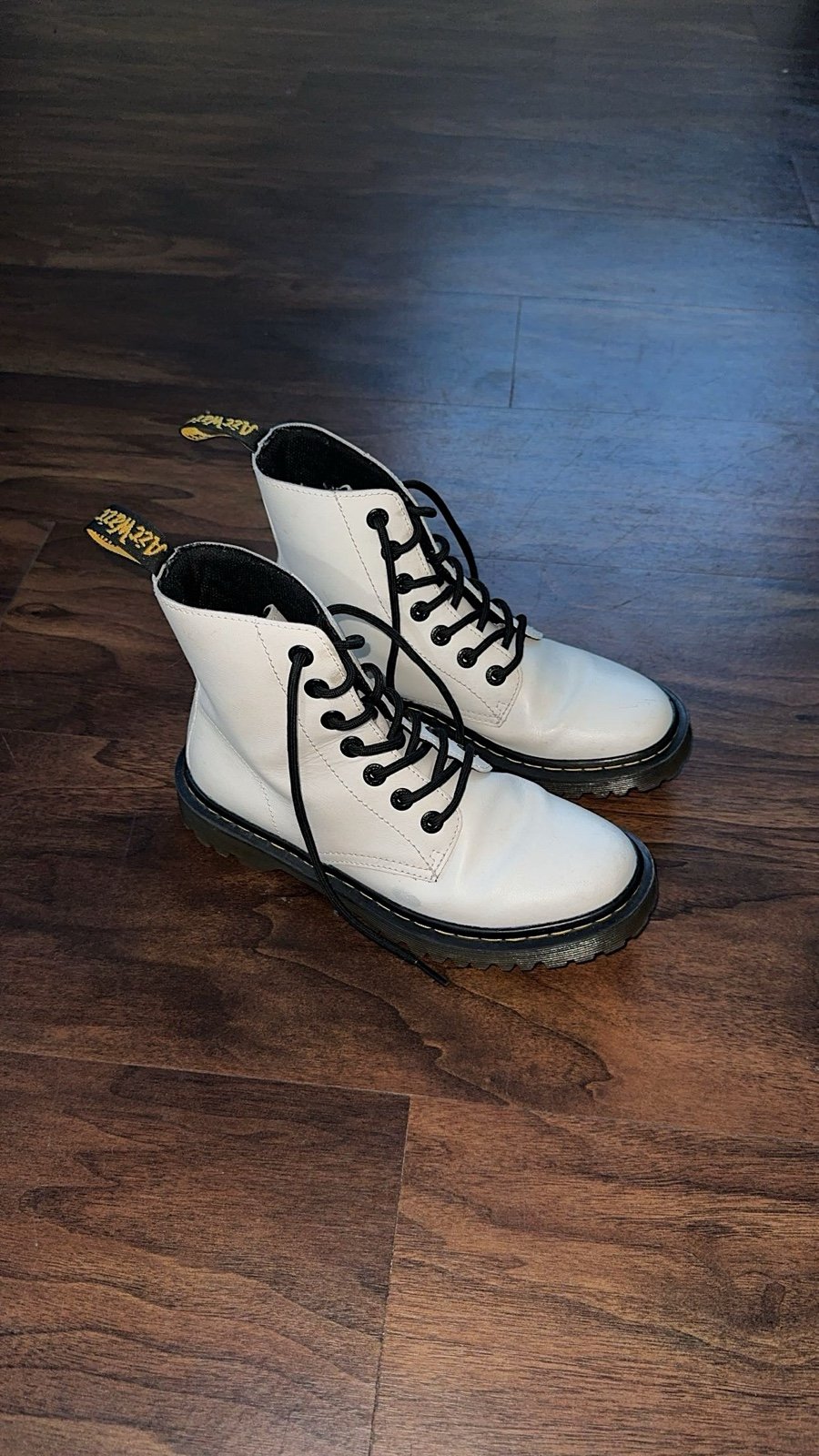 White Dr. Martens 1460 Boots