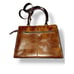 Vintage Rina Rich Excellent ConditioBriefcase Work Purse Organizer Leather Brown