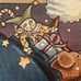 Vintage Mary Engelbreit Believe Tapestry Wall Hanging Santa Whimsical Stars