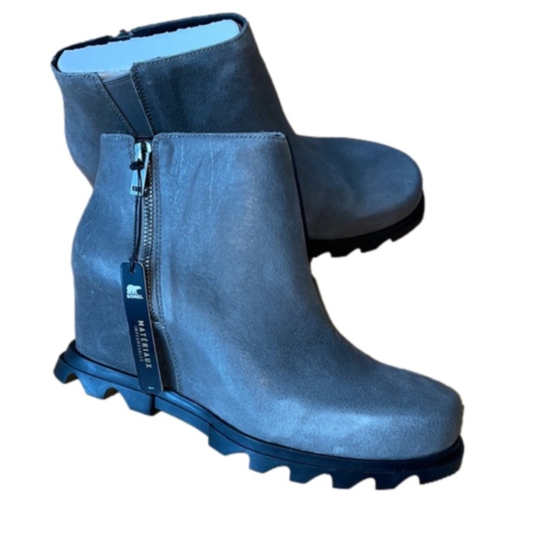 Sorel Joan of Arctic wedge III Zip boots, grey, size 11 NWT