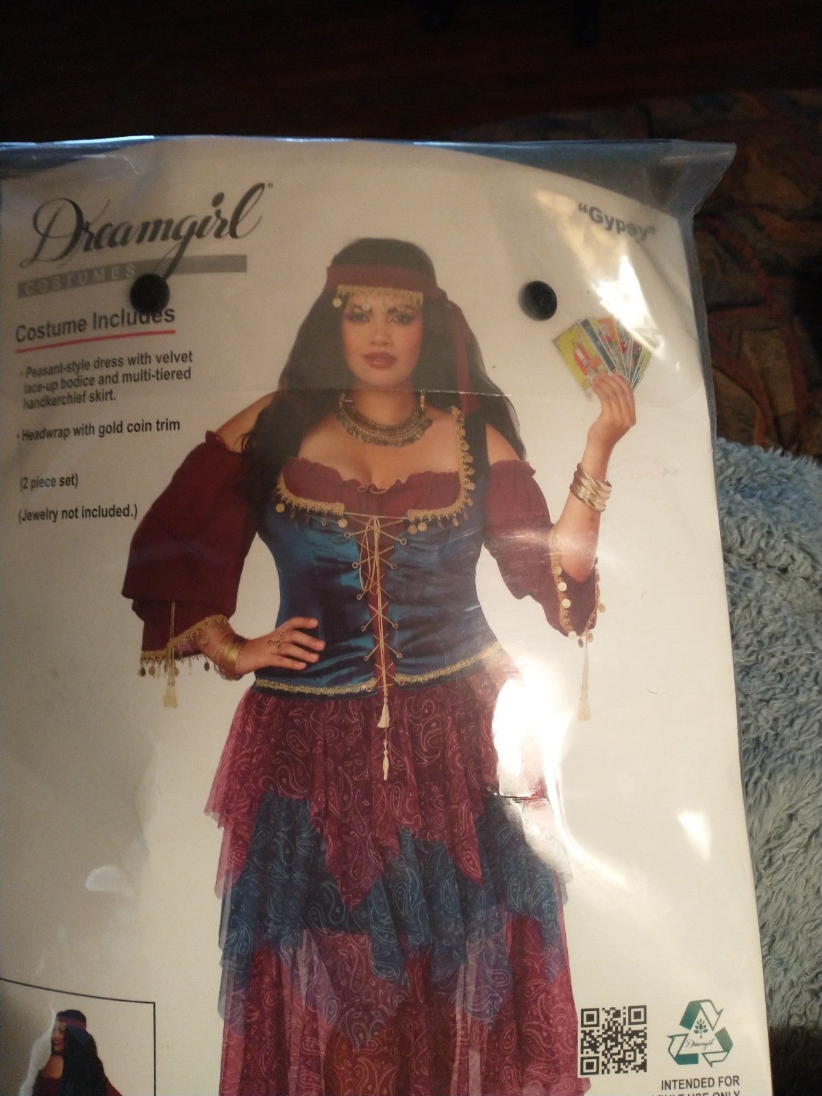 Women's gypsy Halloween costume 1x no headband