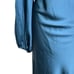 Mac Duggal 26575 Sapphire Beaded High Neck Bishop Sleeve Satin Gown | Size 12