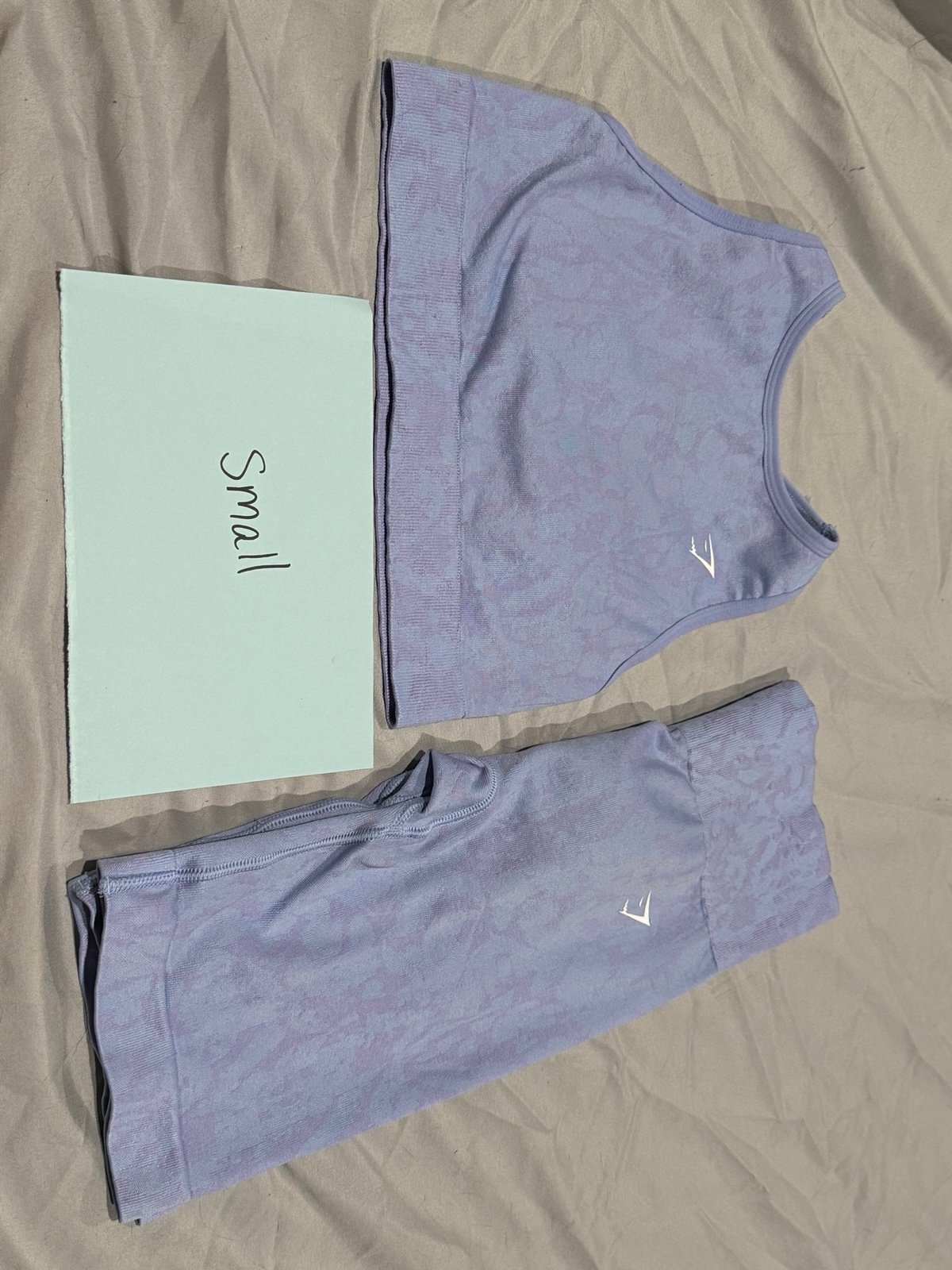 Small Gymshark shorts and bra set