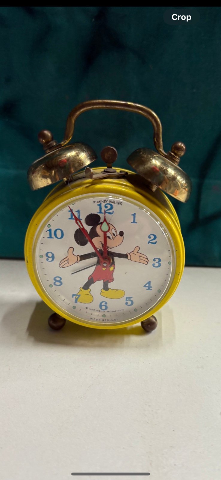 MICKEY MOUSE ALARM CLOCK PHINNEY-WALKER WALT DISNEY PRODUCTIONS