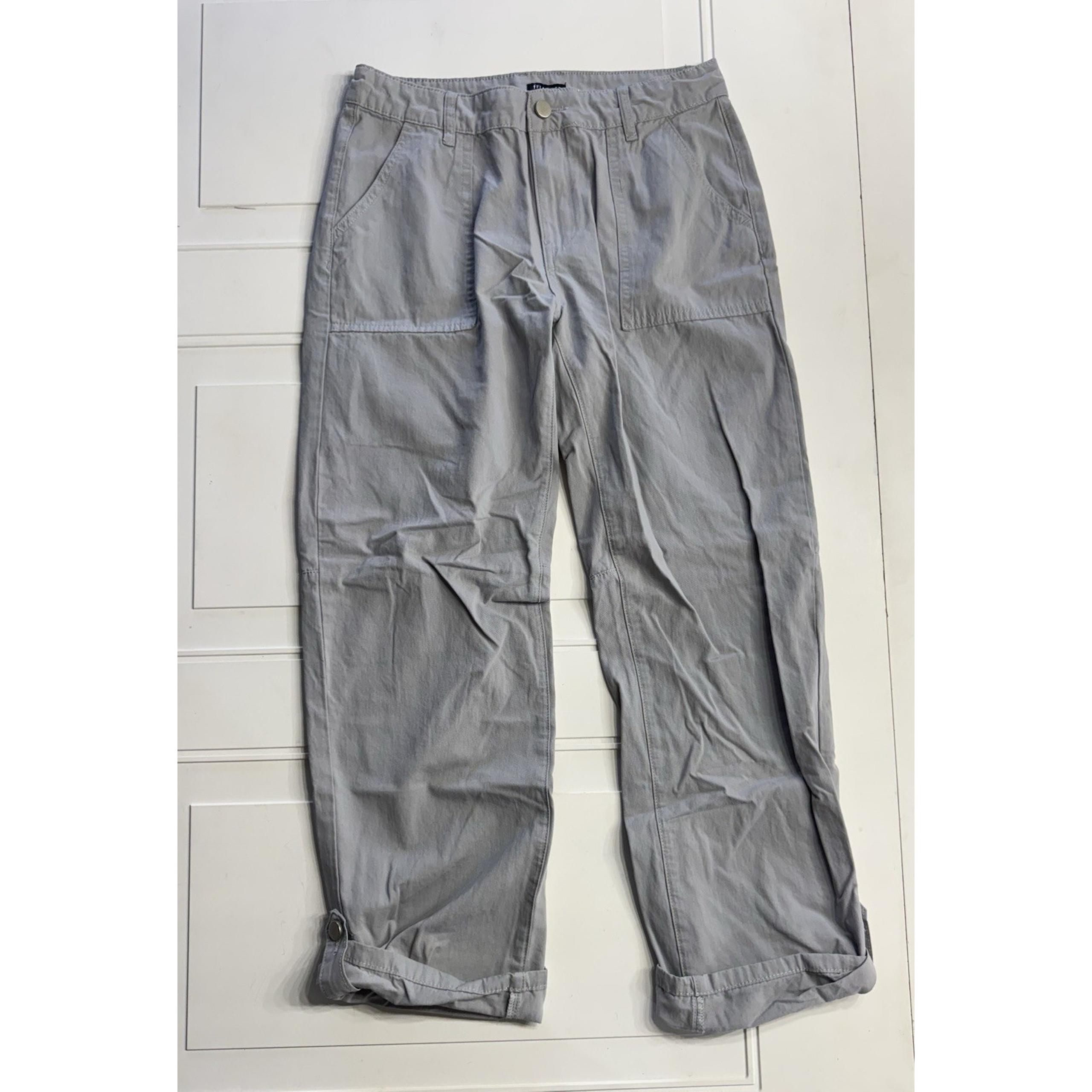 Flamingo Womens Light Blue Trousers Pants Cuff Bottom Size Medium
