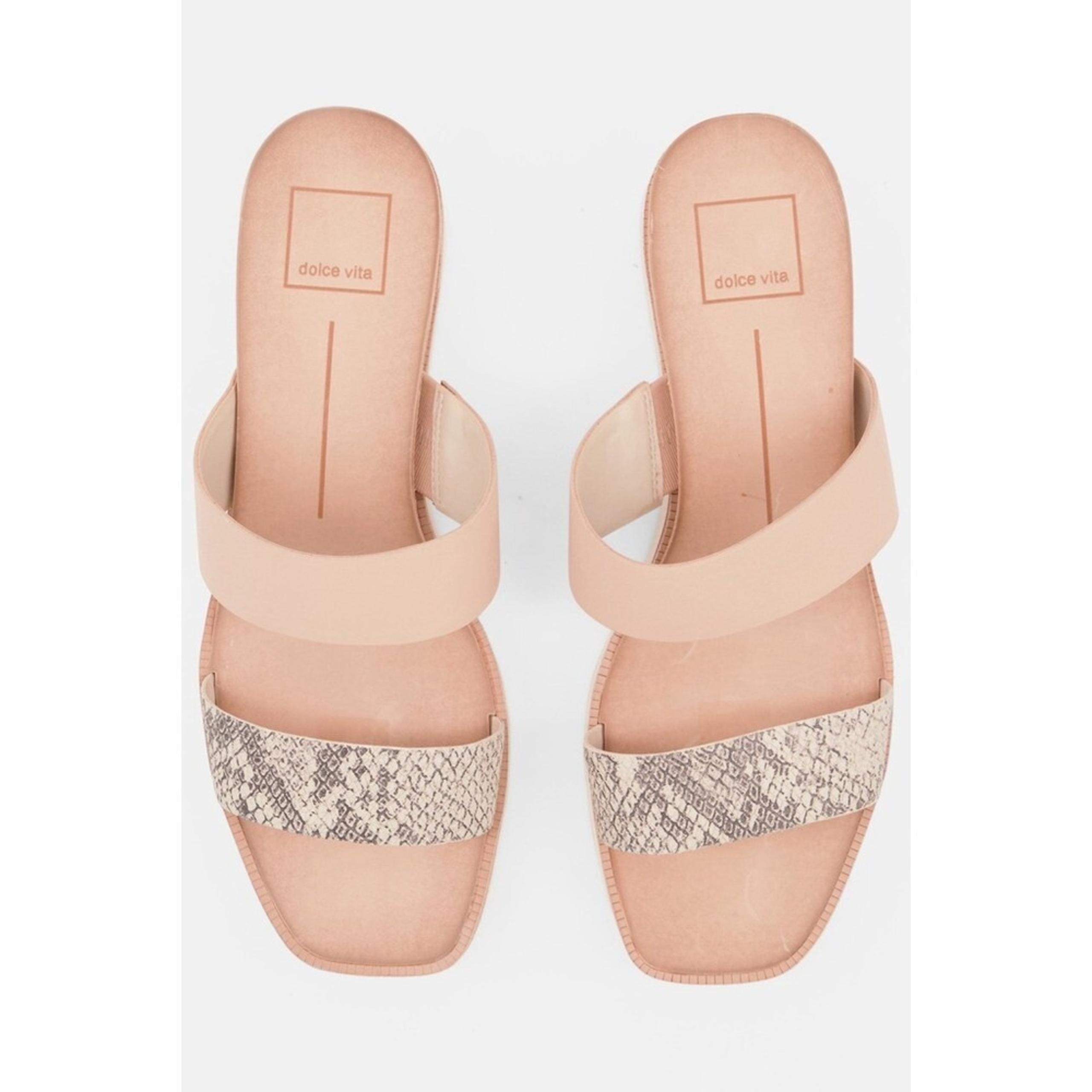 Dolce Vita Slide Sandals Snakeskin Print Straps Casual Shoes Size