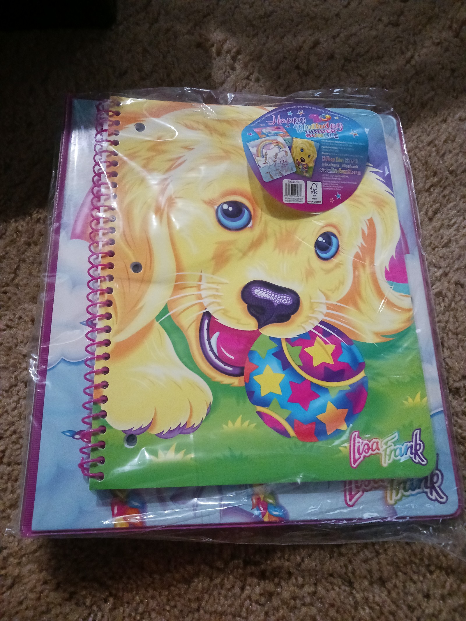 Lisa Frank Happy 30th Birthday Markie & Celeste Binder Notebook Retro  709467LF
