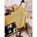 Vintage Cignal Chunky Knitted GoId Thread Detail Cozy Open Cardigan.
