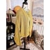 Vintage Cignal Chunky Knitted GoId Thread Detail Cozy Open Cardigan.