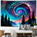 Galaxy Space Tapestry Colorful Starry Sky Tapestry Trippy Mountain Wall Decor
