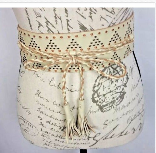 Embroidered Tasseled Belt Medium