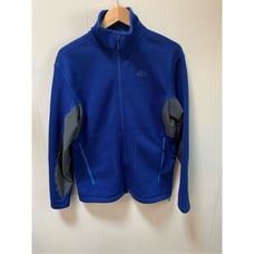 Mens The North Face Royal Blue Black Color Block Mid Weight Full Zip Jacket Size