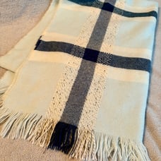 Light blue plaid Banana Republic wrap scarf