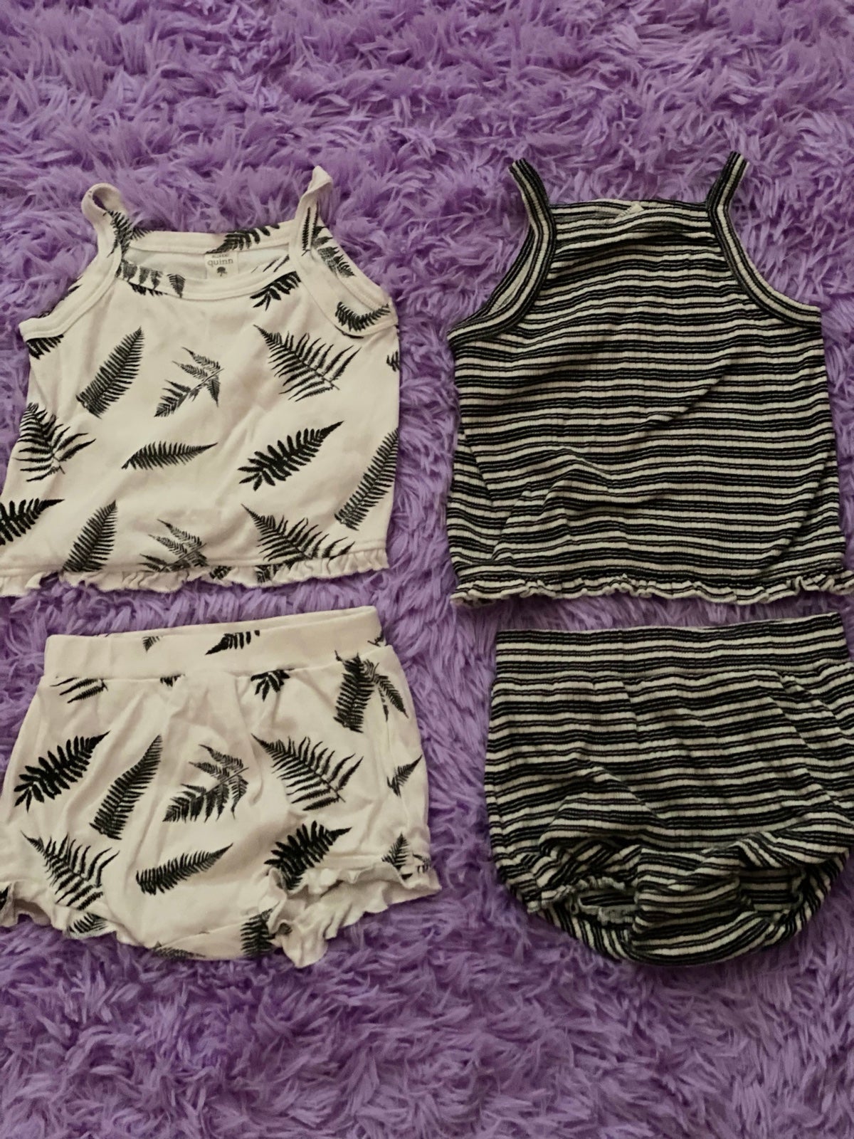 Kate Quinn spaghetti tank and bloomers set black and white