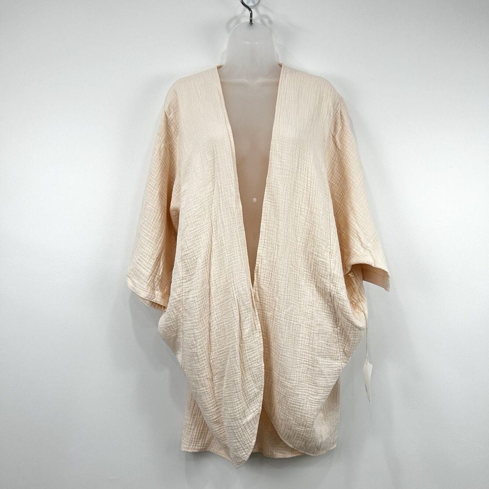 Haven Well Within Cardigan Top Womens M Pale Pink NWT Organic Cotton Lagenlook