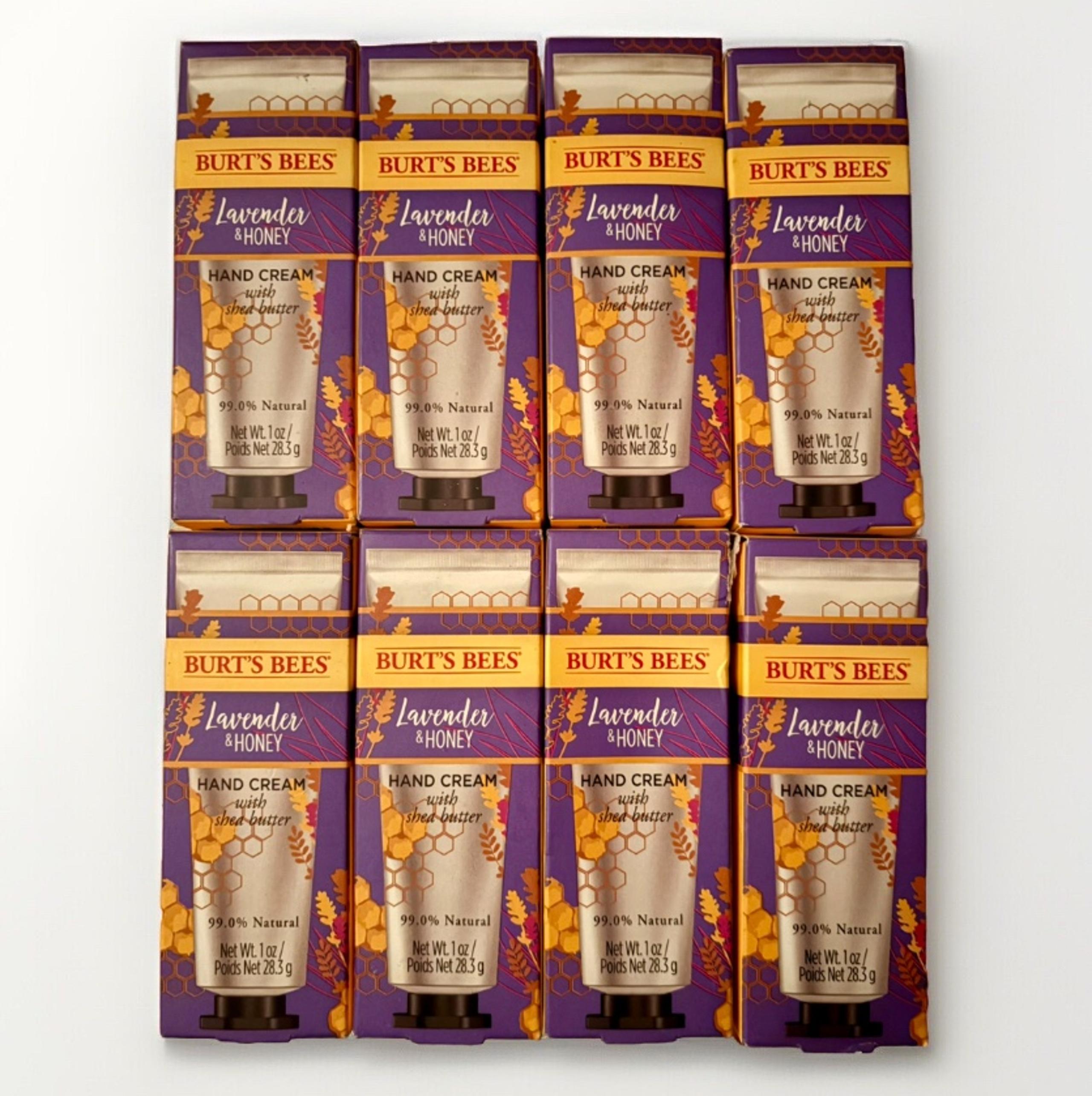 Lot of 8 Burt's Bees Lavender & Honey Shes Butter Hand Cream