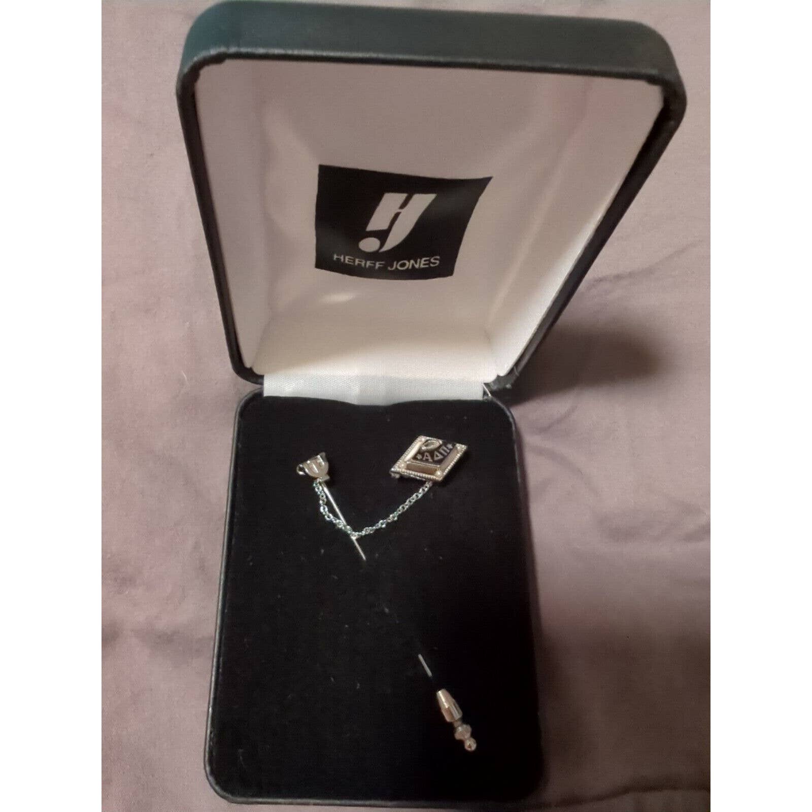 Engraved Alpha Delta Pi Sorority Pin - Sterling Silver, Herff Jones, Psi Chapter