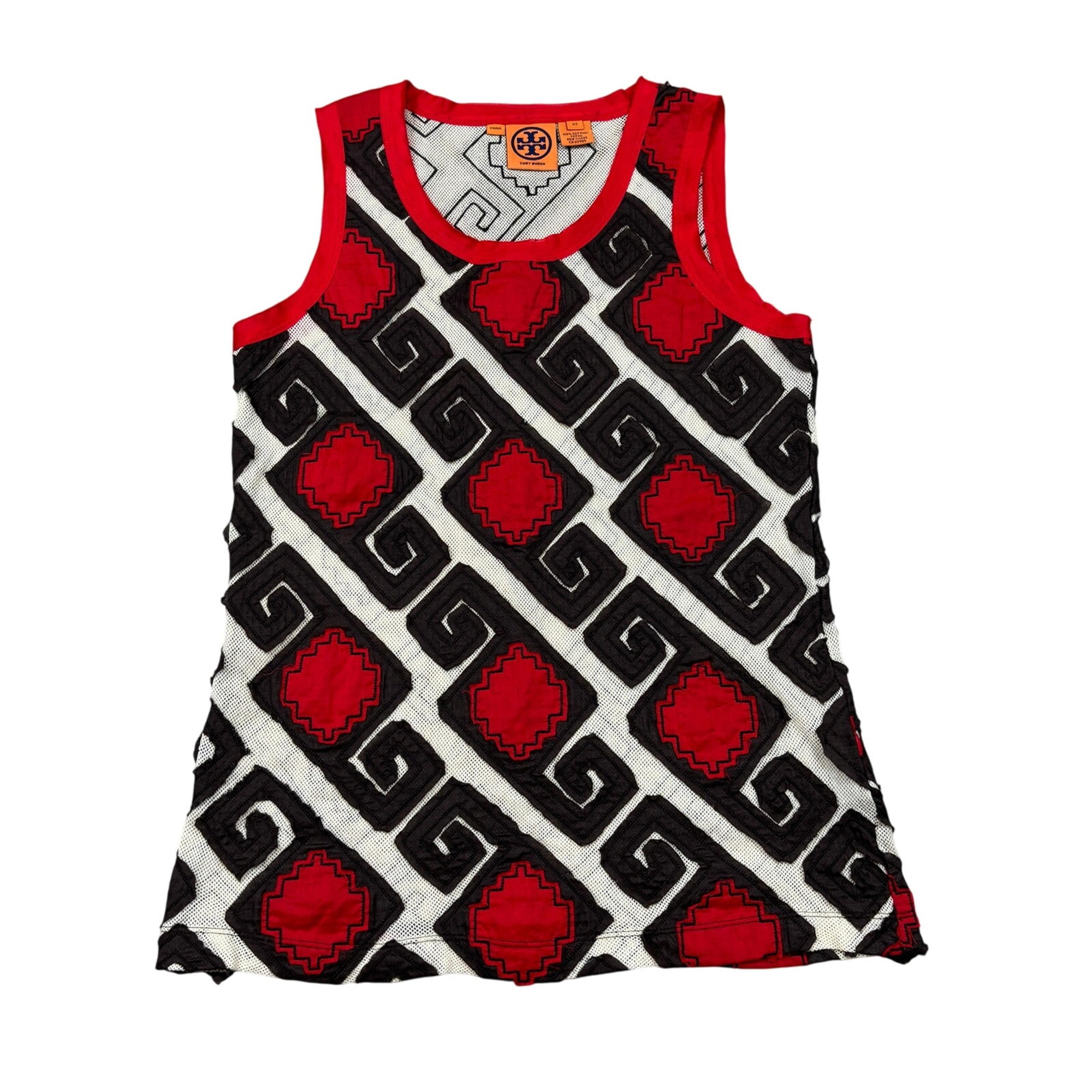 Tory Burch Geometric Retro Pattern Tank Top Women's XS