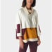 Sweaty Betty Sweatshirt Lily White Multi Mix It Up Colorblock Funnel Neck Size S