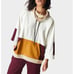Sweaty Betty Sweatshirt Lily White Multi Mix It Up Colorblock Funnel Neck Size S