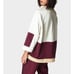 Sweaty Betty Sweatshirt Lily White Multi Mix It Up Colorblock Funnel Neck Size S