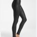 Spanx black faux leather leggings size small p