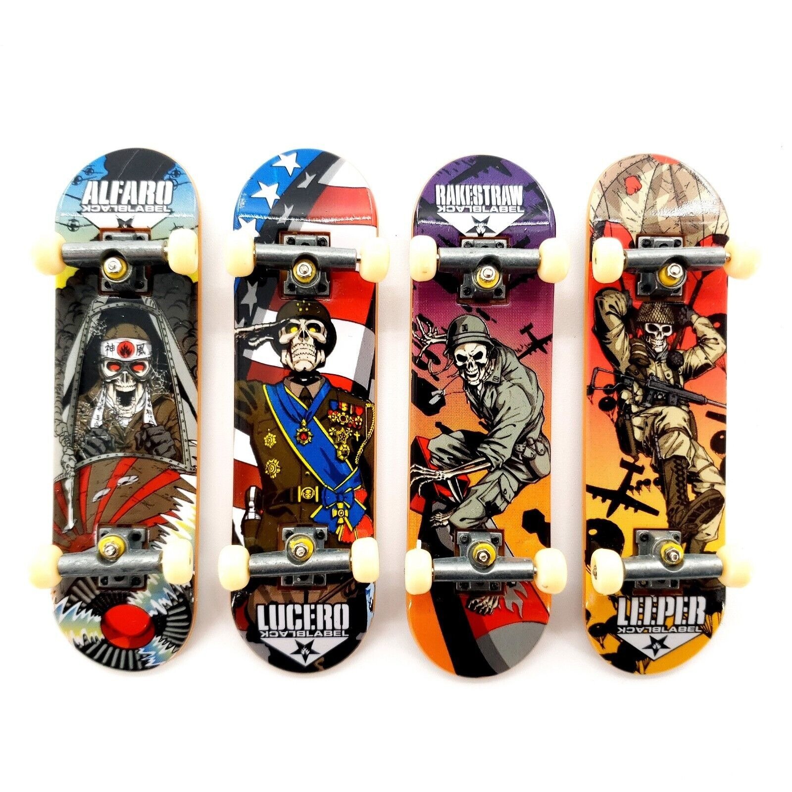 Tech Deck Black Label Lot Of 4 Fingerboards Alfaro, Lucero, Rakestraw, Leeper