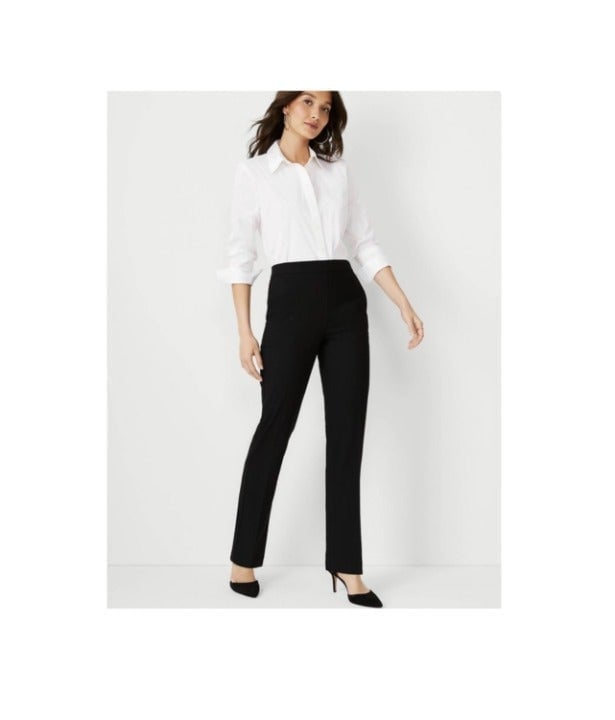 White House Black Market Straight Leg Work Dress Pants Size Zip Size 8