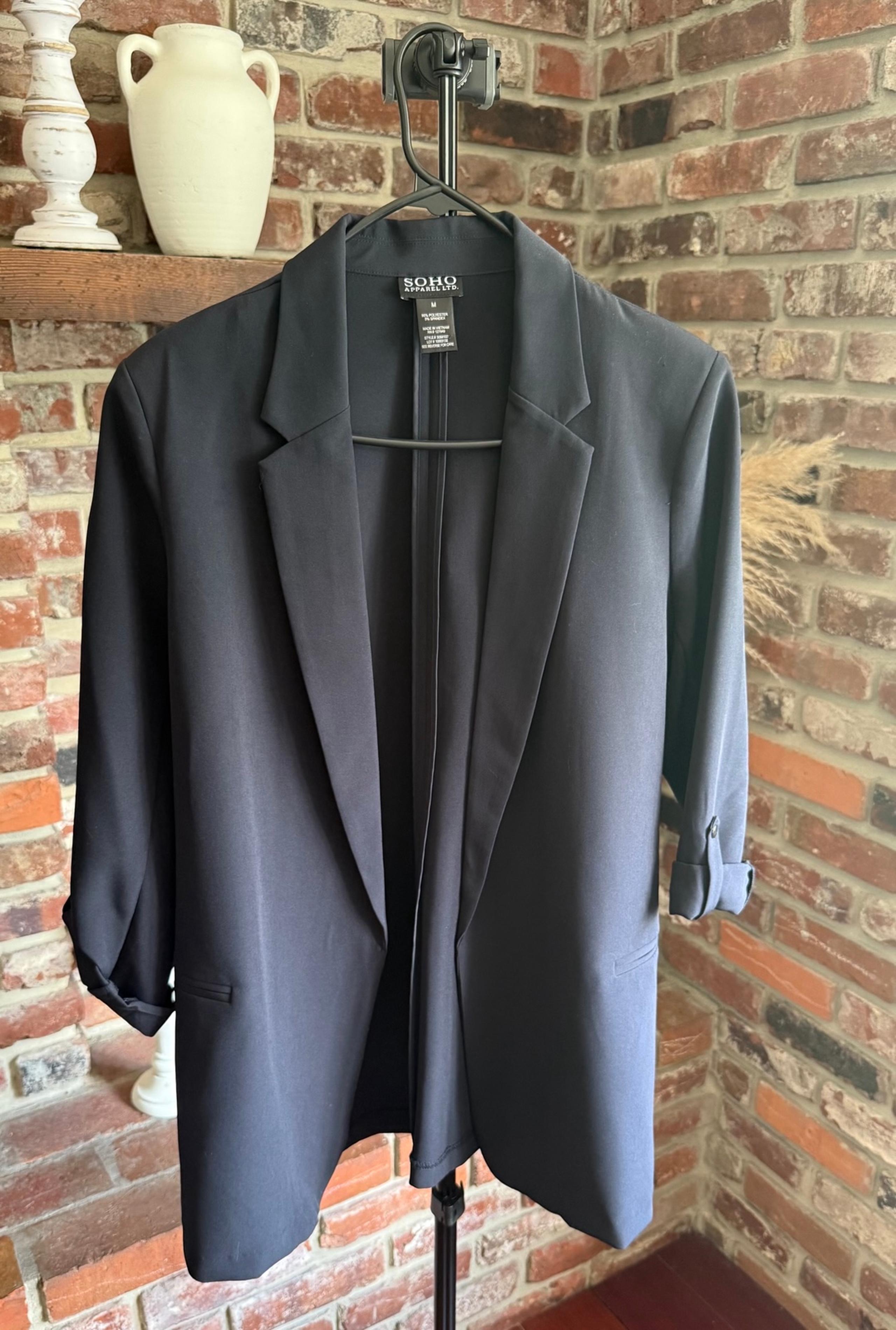 Soho Apparel Navy Blue Blazer
