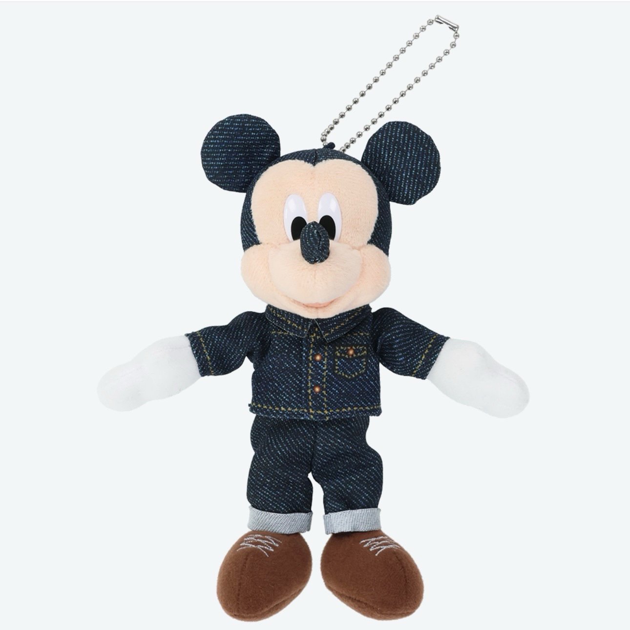 Tokyo Disney Resort Western Wear Denim Mickey Mouse Plush Keychain