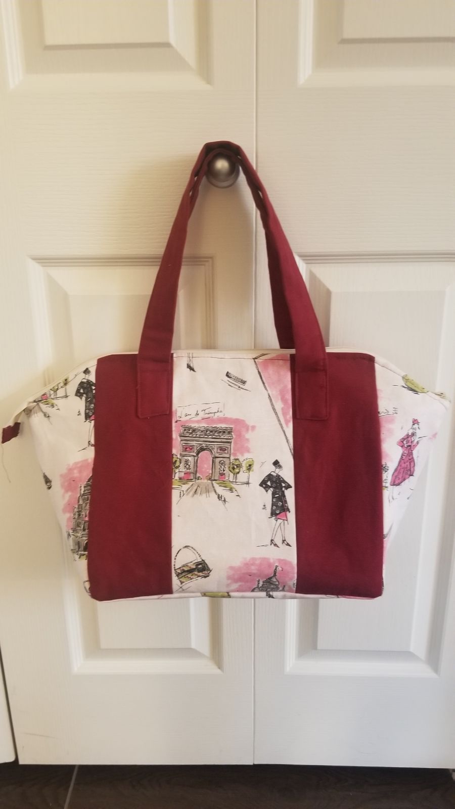 Paris themed handbag - handmade