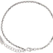 Saint Laurent Silver Chain Plaque Bracelet