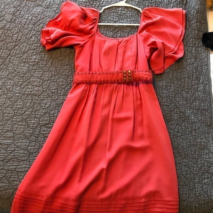 Shoshanna Dress Size 2 Burnt Orange - Silk