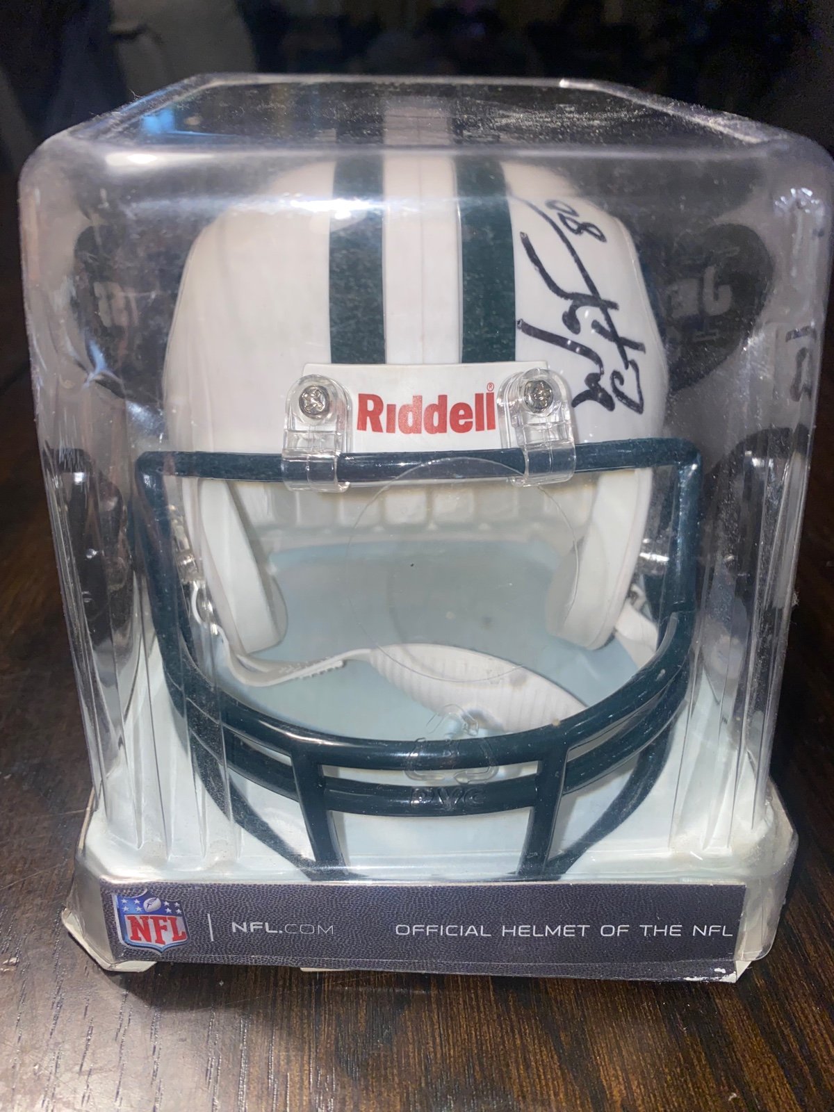 Wayne Chrebet & Fred Baxter signed Mini Helmet