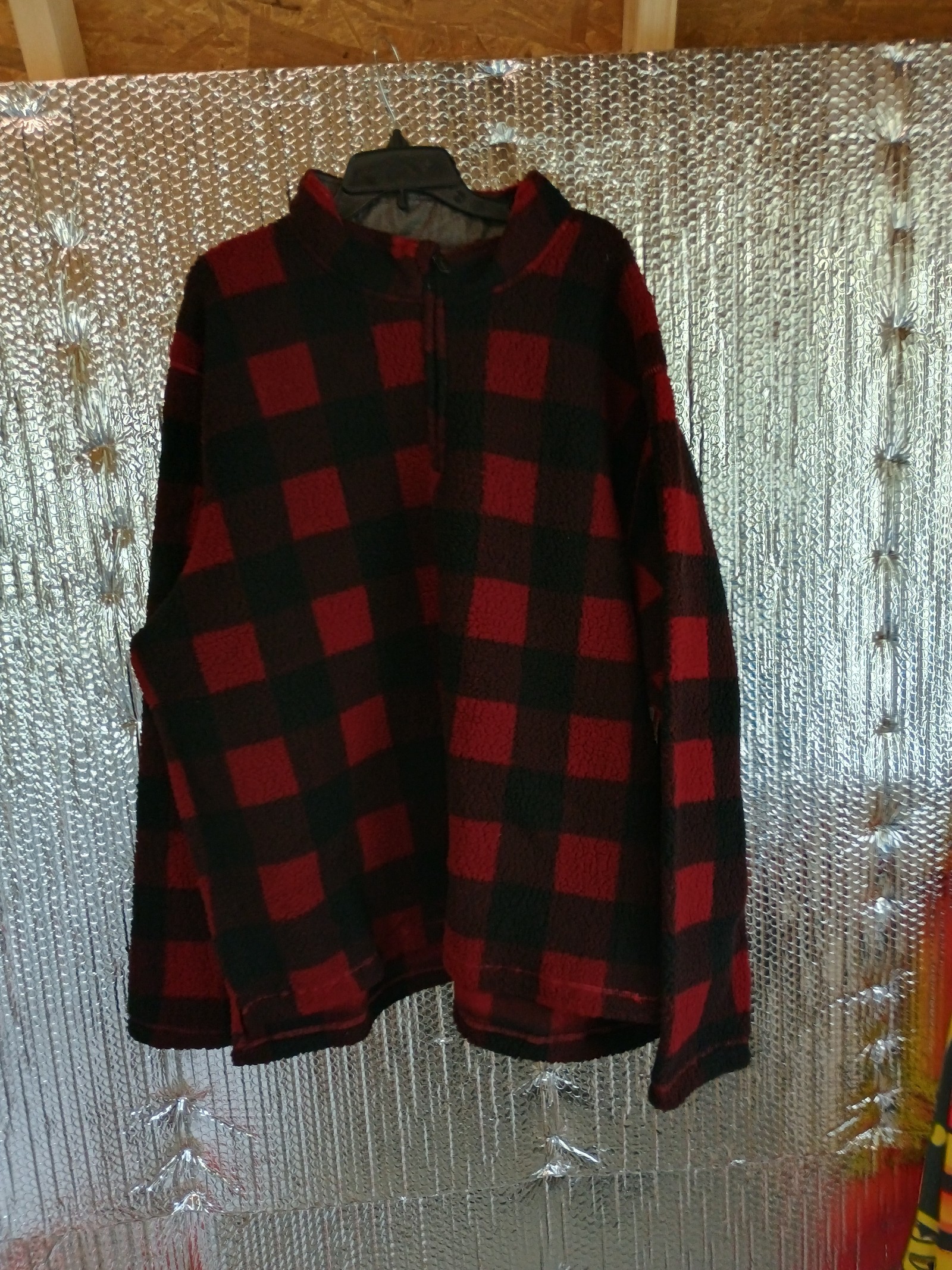Wrangler Authentics Men's Wooly Fleece Quarter Zip Pullover