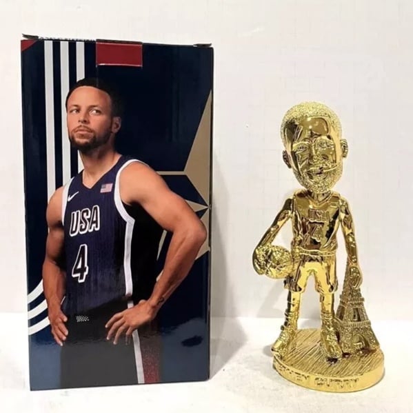 RARE!! GOLD VARIATION Stephen Curry 2024 Olympics Team USA Gold Medal Bobblehead