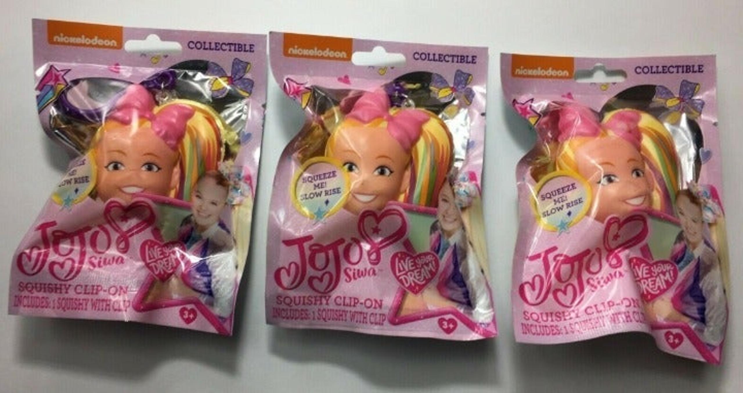 Set of 3: JoJo Siwa Squishy Toys - Rare