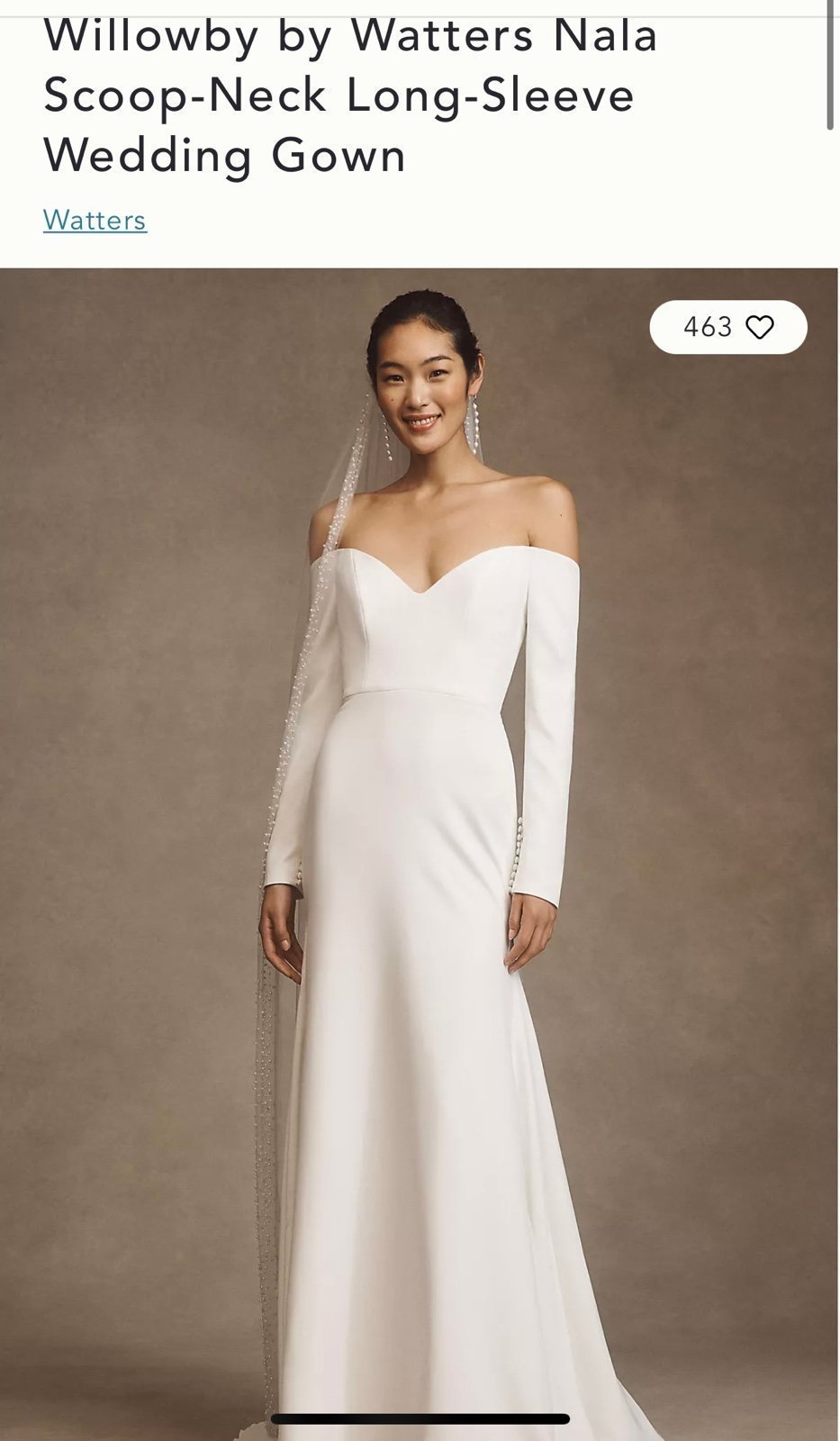 Willowby by Watters Nala scoop-neck wedding gown dress