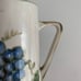 vintage MCM pitcher vase by artist John B Taylor ceramics with hand painted grap