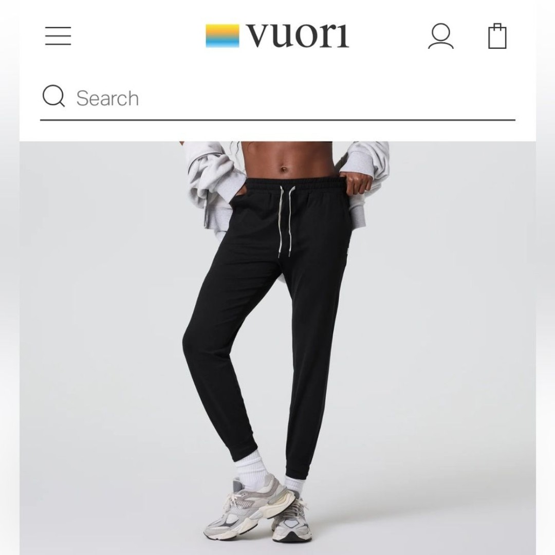 Vuori Dreamknit Performance Joggers Sz XS Black Heather