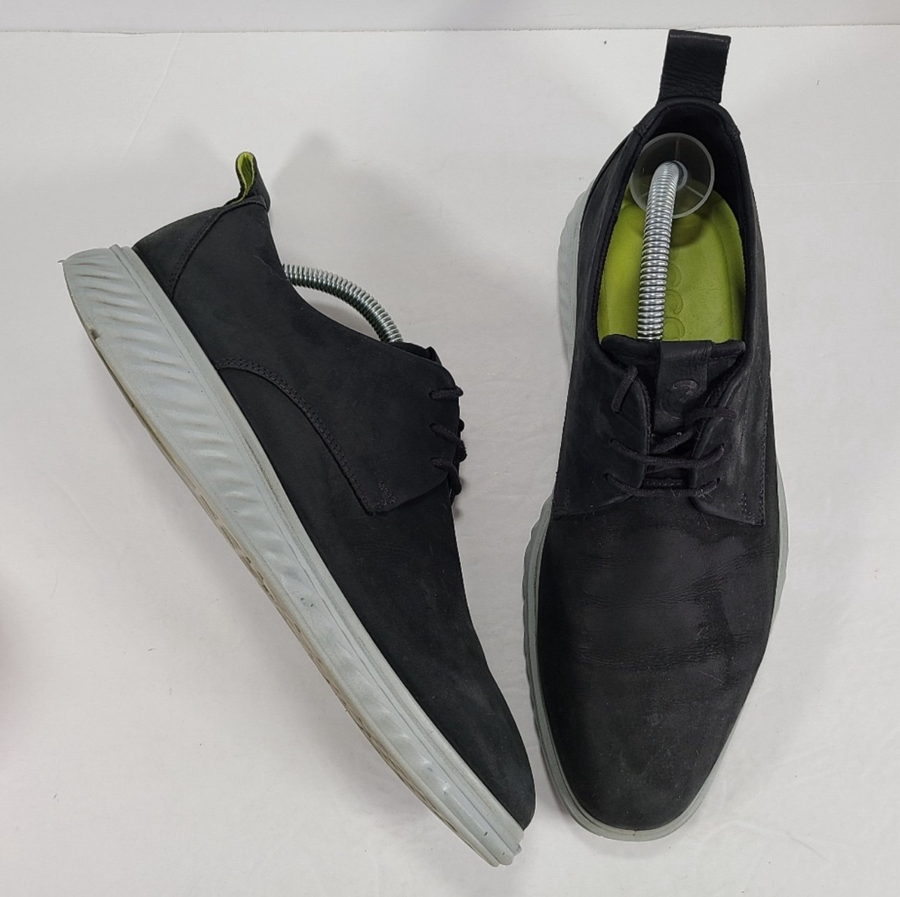 Ecco St.1 Hybrid Lite Black Nubuck Plain Toe Oxford Shoes Men's Size 8