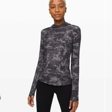 Lululemon On Repeat Rulu Hoodie in Incognito Camo HTR Black Size 4