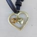 Juicy Couture Purse Handbag Heart Fob Charm Leather/Goldtone Large Citrine Gem